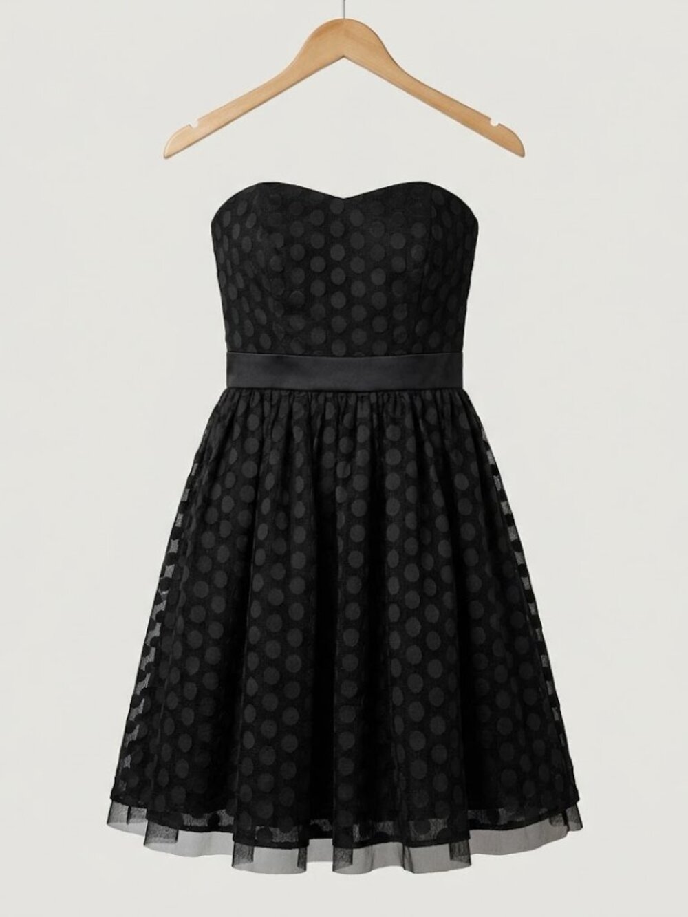 White House Black Market - Women's Strapless Polka Dot Cocktail Dress - Sz 4 - E